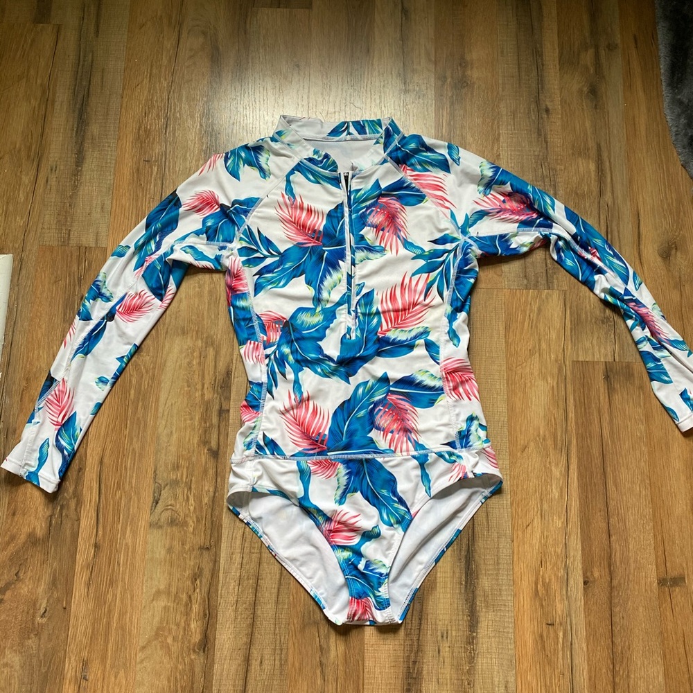 One piece, long sleeve, bathing suit